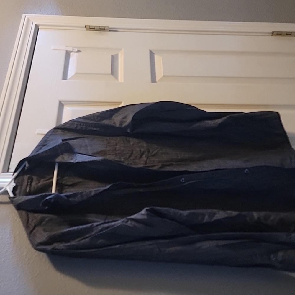 Axist XL Dark Gray button down with grey pinstripes